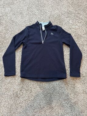 Quechua kids Dark Blue quarter-Zip Fleece Pullover